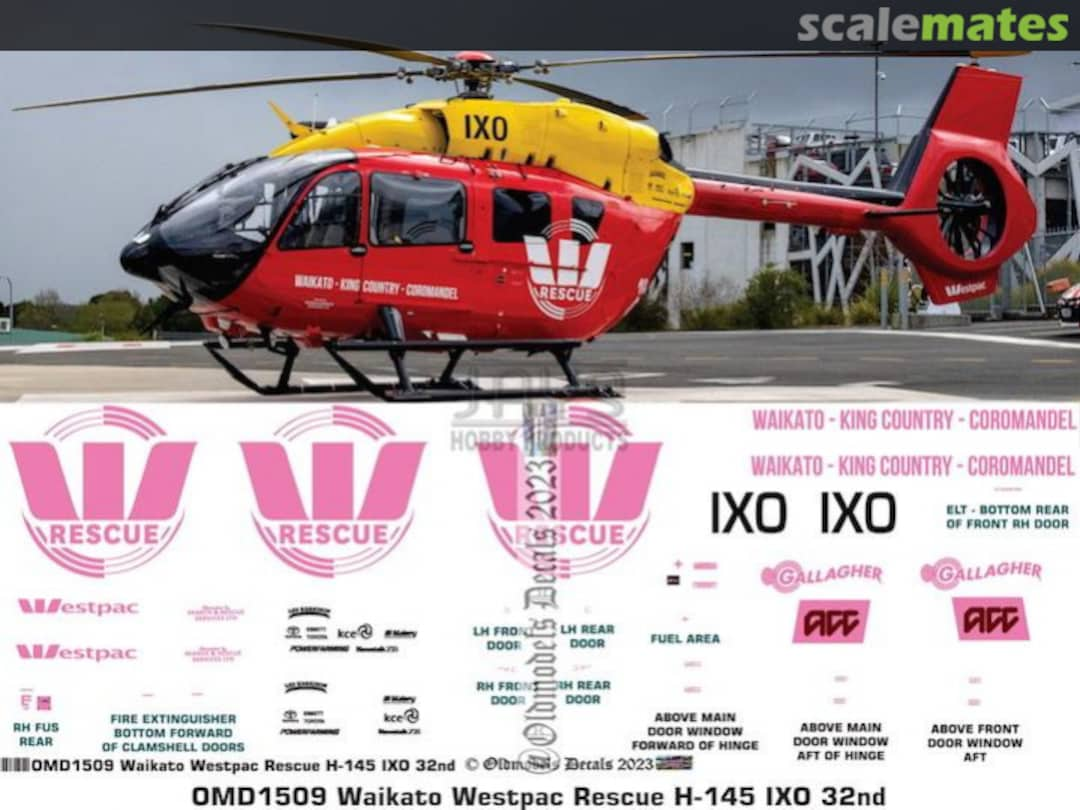 Boxart Eurocopter H145 Westpac Rescue OMD1509 Oldmodels Decals