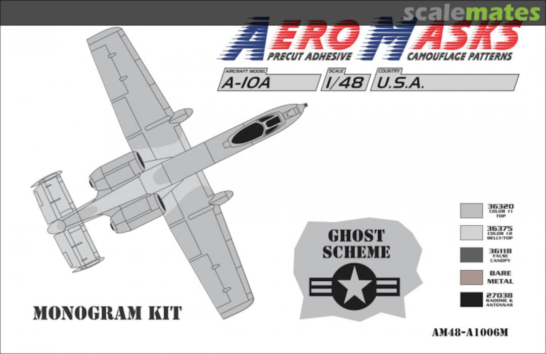 Boxart A-10A USA GHOST Scheme AM48-A1006M AeroMasks