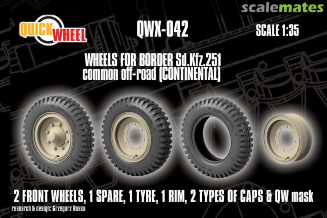 Boxart Sd.Kfz. 251 common off-road wheels, Continental QWX-042 Quickwheel