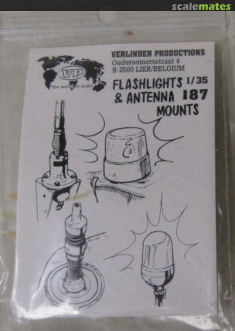 Boxart Flashlights & Antenna Mounts 187 Verlinden Productions