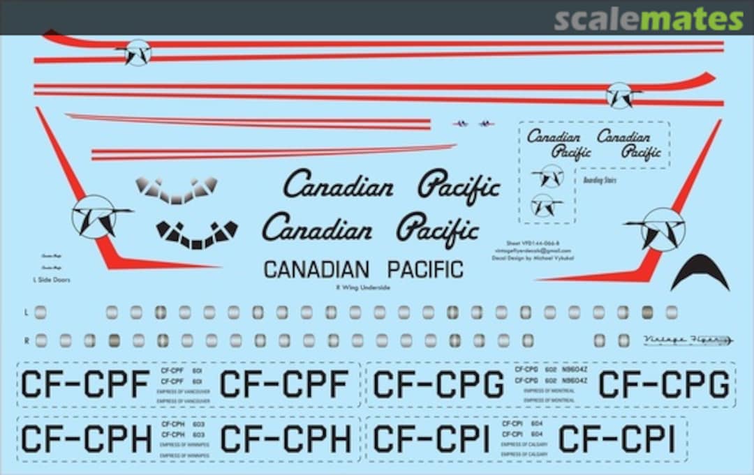 Boxart DC-8 CP Air (Delivery) VFD144-066 Vintage Flyer Decals