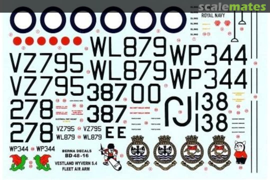 Boxart Westland Wyvern S4 fleet air arm BD 48-16 Berna Decals