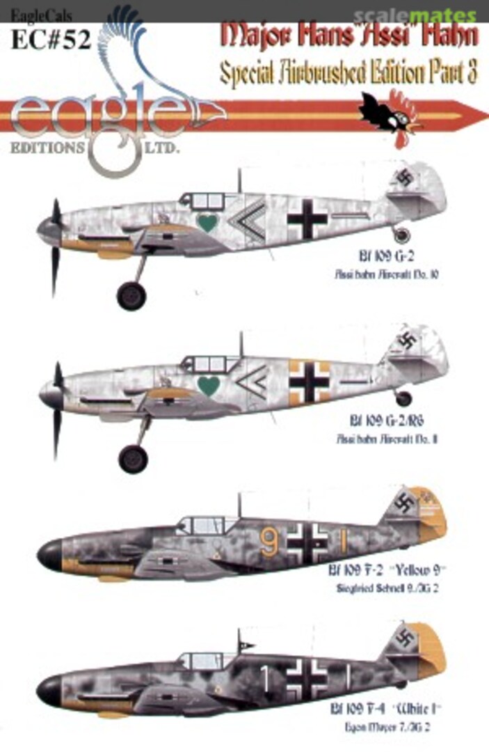 Boxart Major Hans 'Assi' Hahn Part III Messerschmitt Bf EagleCals EC32-52 Eagle Editions