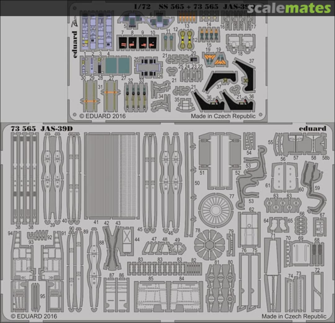 Boxart JAS-39D Detail Set 73565 Eduard