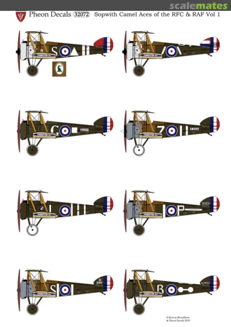 Boxart Sopwith Camel Aces of the RFC & RAF Vol 1 32072 Pheon Decals