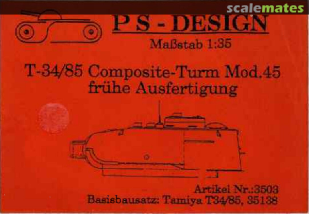 Boxart T-34/85 Composite-Turm Mod. 45 3503 PS-Design