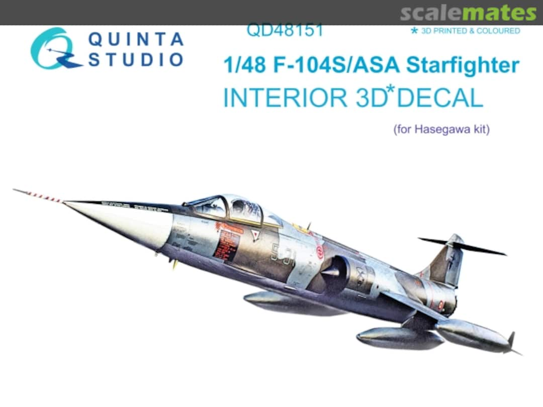 Boxart F-104S/ASA Starfighter interior 3D decal QD48151 Quinta Studio