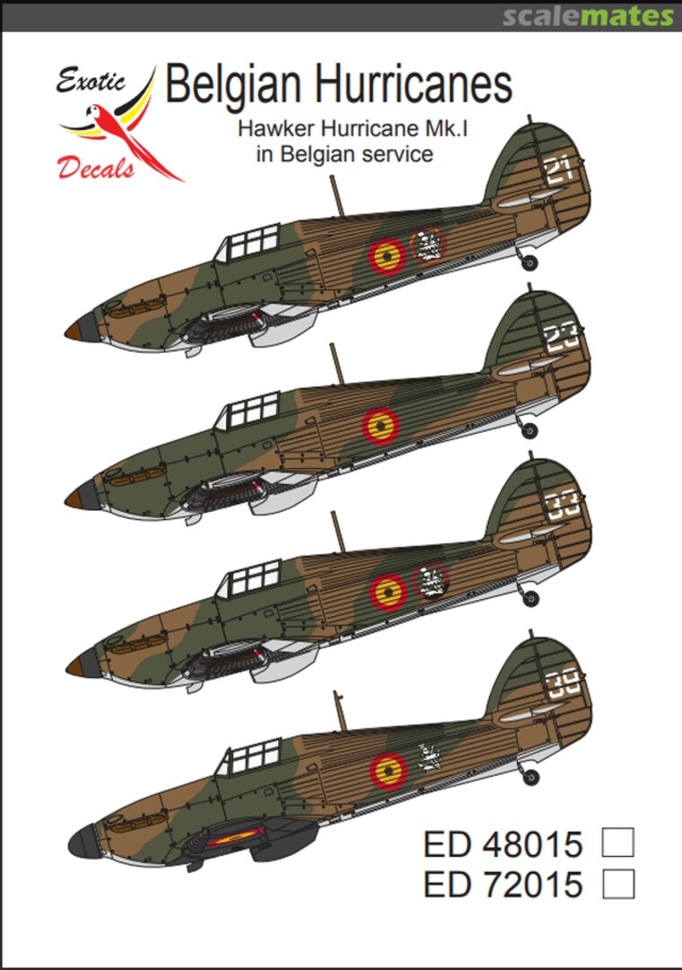 Boxart Belgian Hurricanes ED72015 Exotic Decals