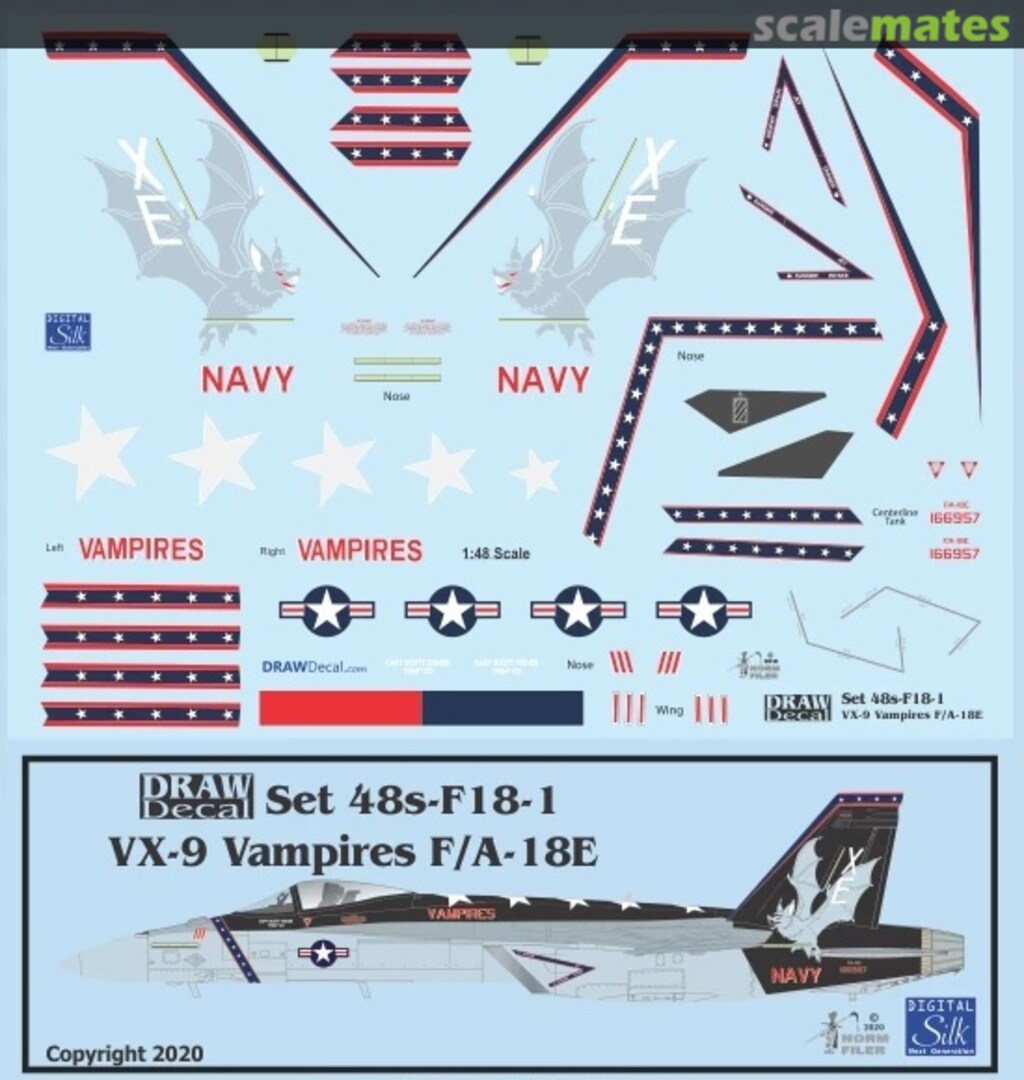 Boxart VX-9 Vampires F/A-18E 48-F18-1 Draw Decal