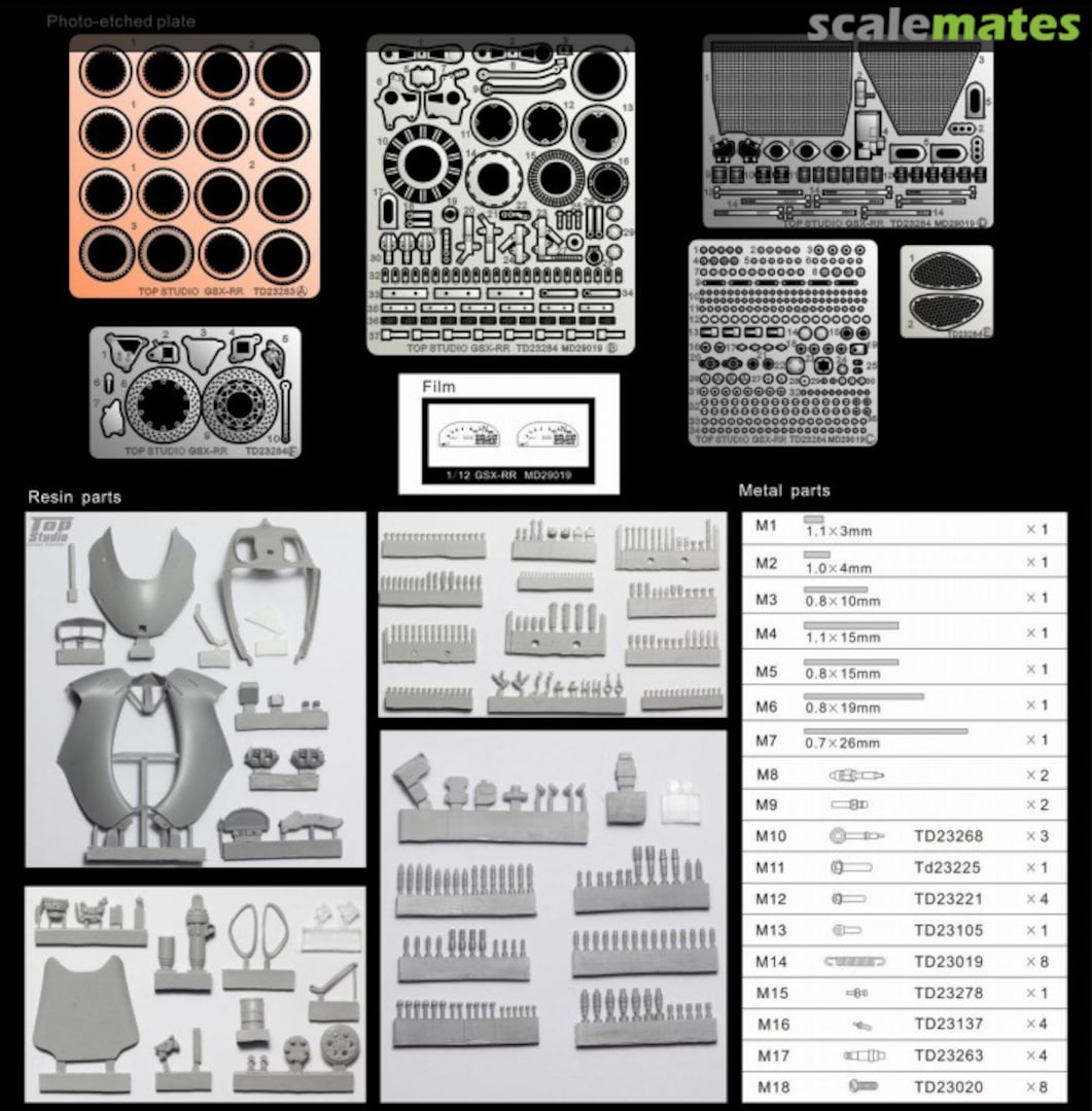 Contents Suzuki GSX-RR '20 super detail-up set MD29019 Top Studio