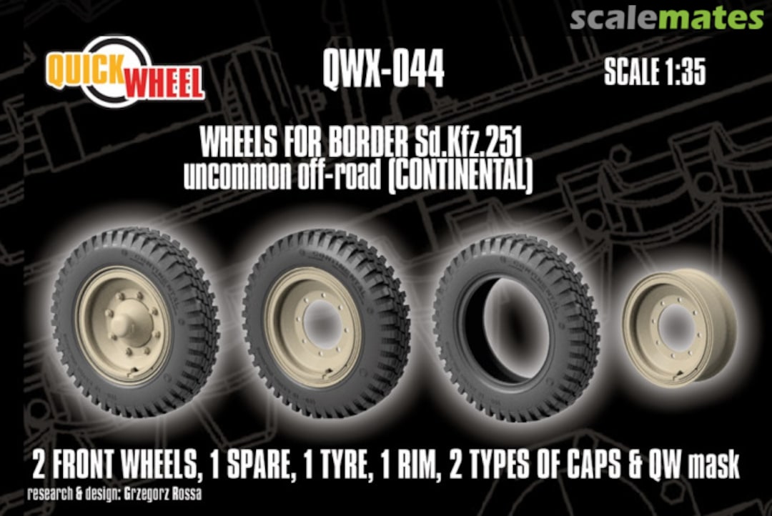 Boxart Sd.Kfz. 251 uncommon off-road wheels, Continental QWX-044 Quickwheel