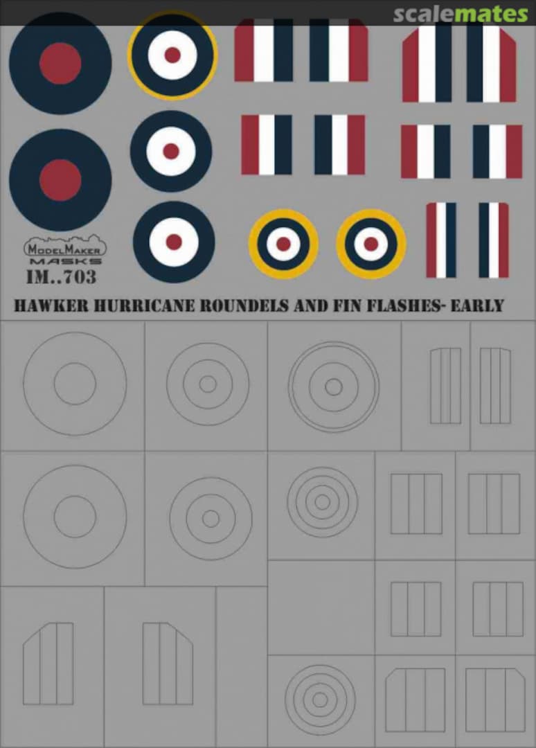 Contents Hawker Hurricane - Roundels and Fin Flashes (Early) IM32703 ModelMaker