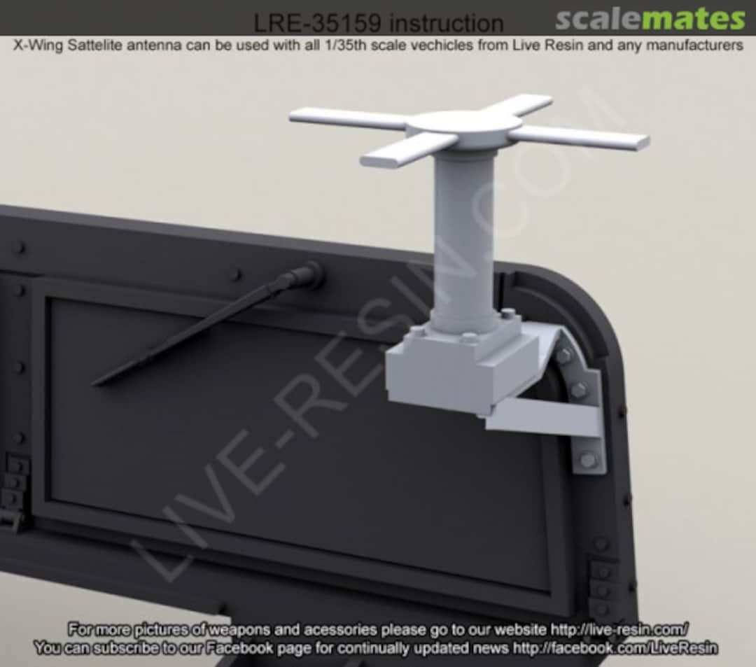 Boxart Mini-UHF X-Wing Satellite antenna for the TACSAT system LRE-35159 Live Resin