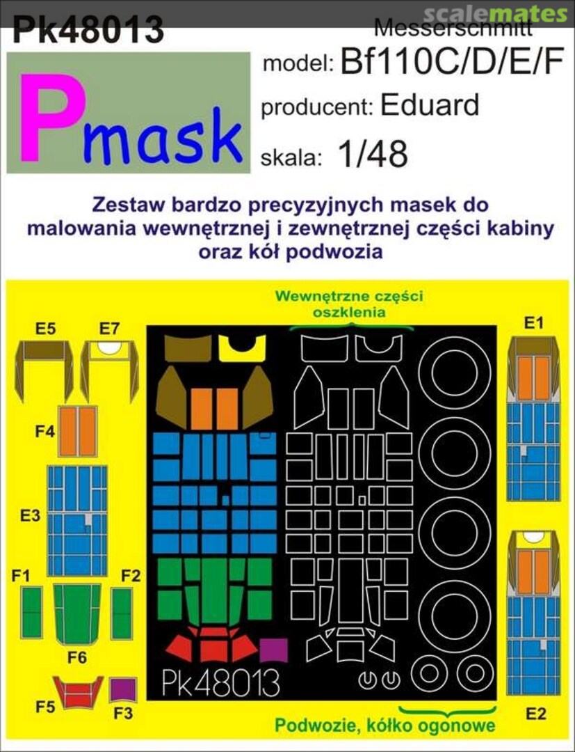 Boxart Messerschmitt Bf110C/D/E/F PK48013 Pmask