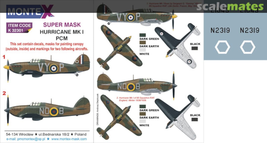 Boxart Hawker Hurricane Mk.I K32301 Montex