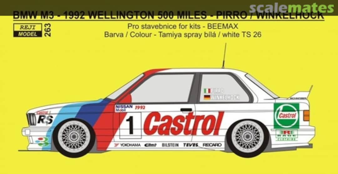 Boxart BMW M3 E30 Castrol #1 263 REJI Model