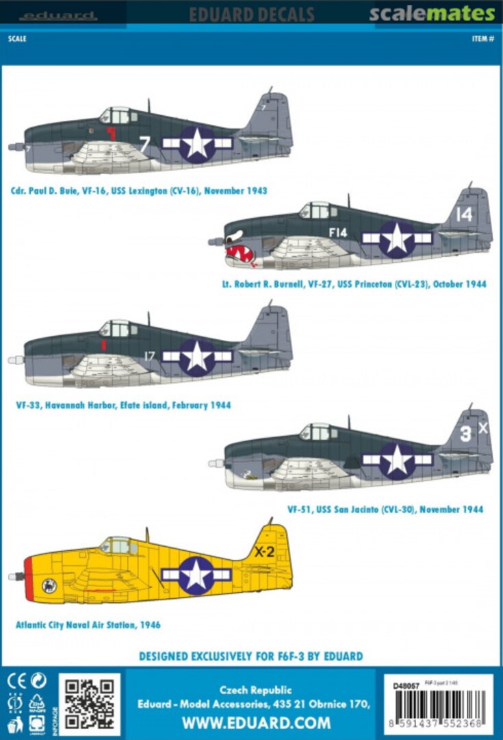 Boxart F6F-3 Part 2 D48057 Eduard