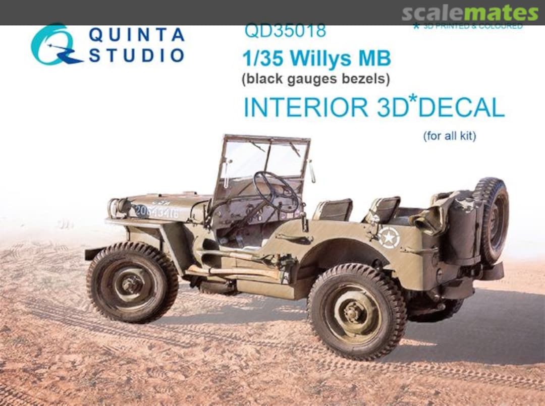 Boxart Willys MB interior 3D decals QD35018 Quinta Studio