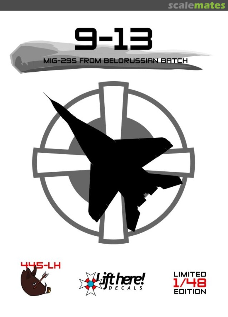 Boxart 9-13, MiG-29S from Belorussian Batch 445-LH Lift Here Decals