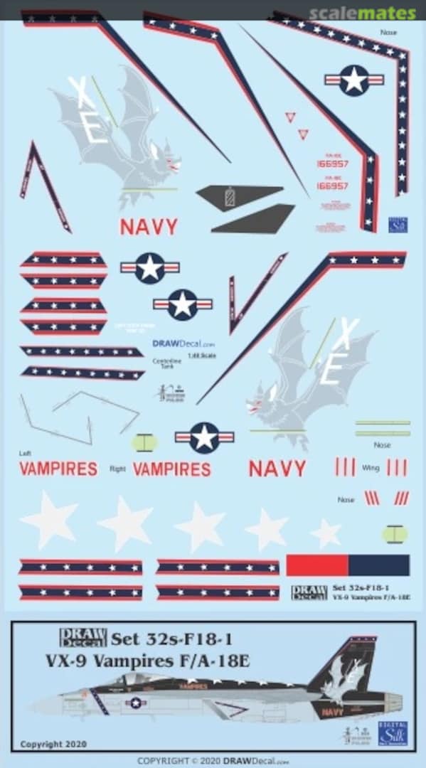 Boxart VX-9 Vampires F/A-18E 32-F18-1 Draw Decal