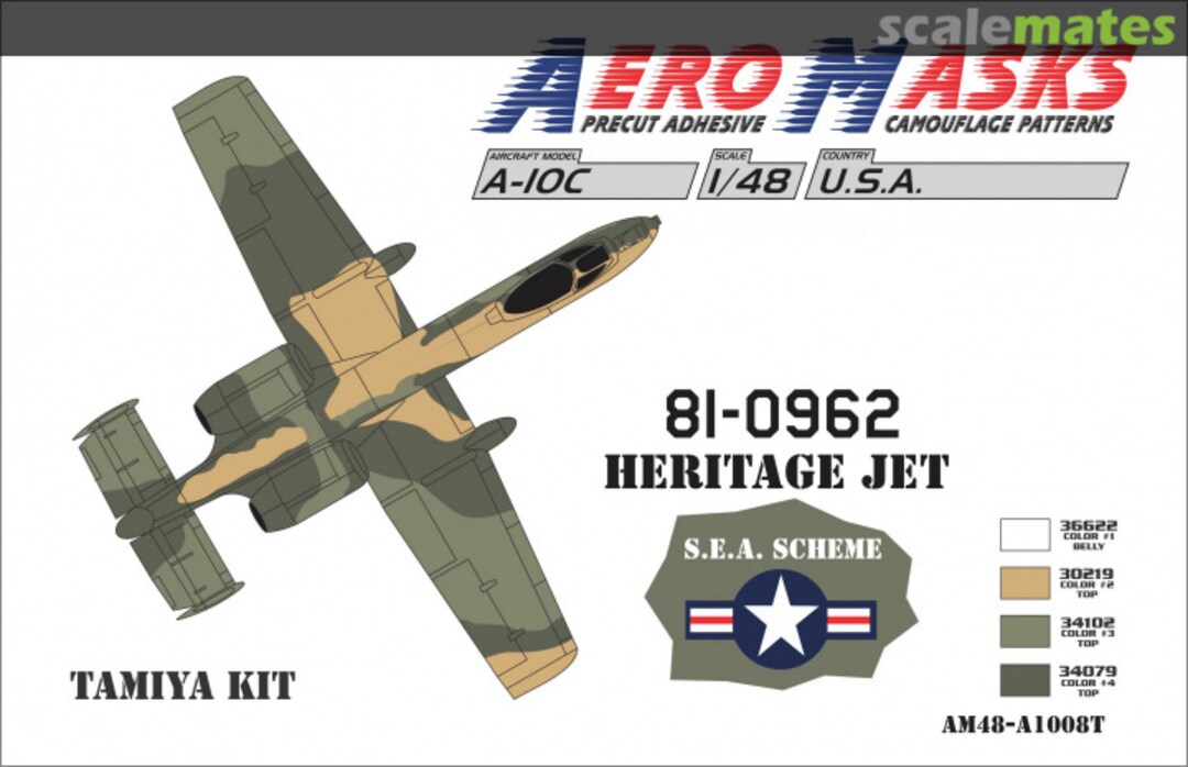 Boxart A-10C USA HERITAGE JET AM48-A1008T AeroMasks