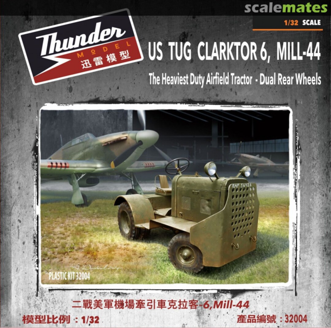 Boxart US Tug Clarktor 6 Mill-44 32004 Thunder Model