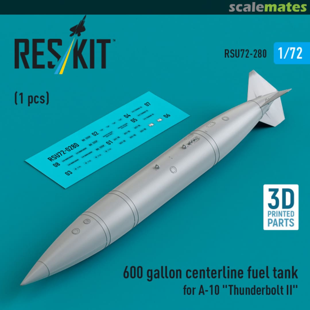 Boxart 600-gallon centerline fuel tank RSU72-280 ResKit