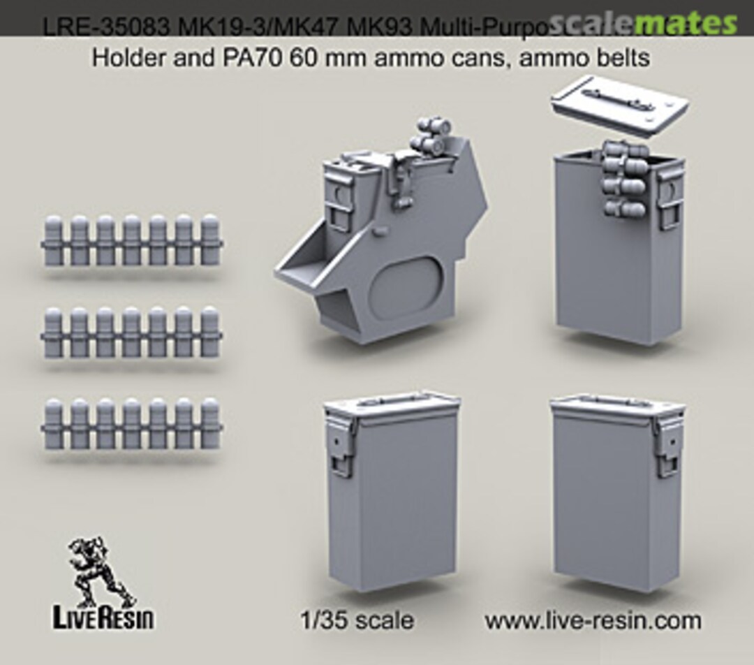 Boxart MK19-3/MK47 MK93 Multi-Purpose Ammo Can Holder and PA70 60 mm ammo cans LRE-35083 Live Resin