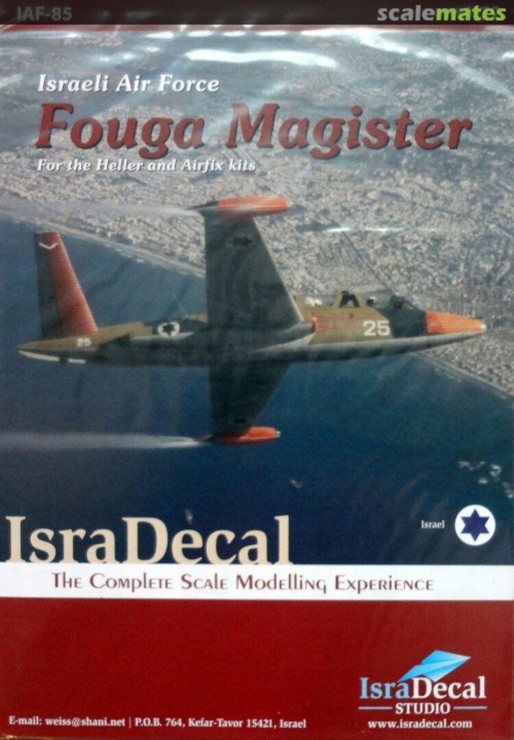 Boxart Israeli Air Force Fouga Magister IAF-85 IsraDecal Studio