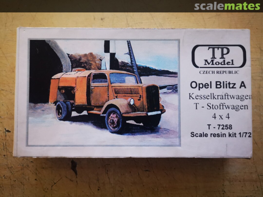 Boxart Opel Blitz A T-Stoff Kesselwagen, TP Model, 7258 T-7258 TP Model