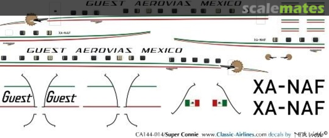 Boxart Guest Aerovias Super Constellation CA144-014 Classic Airlines