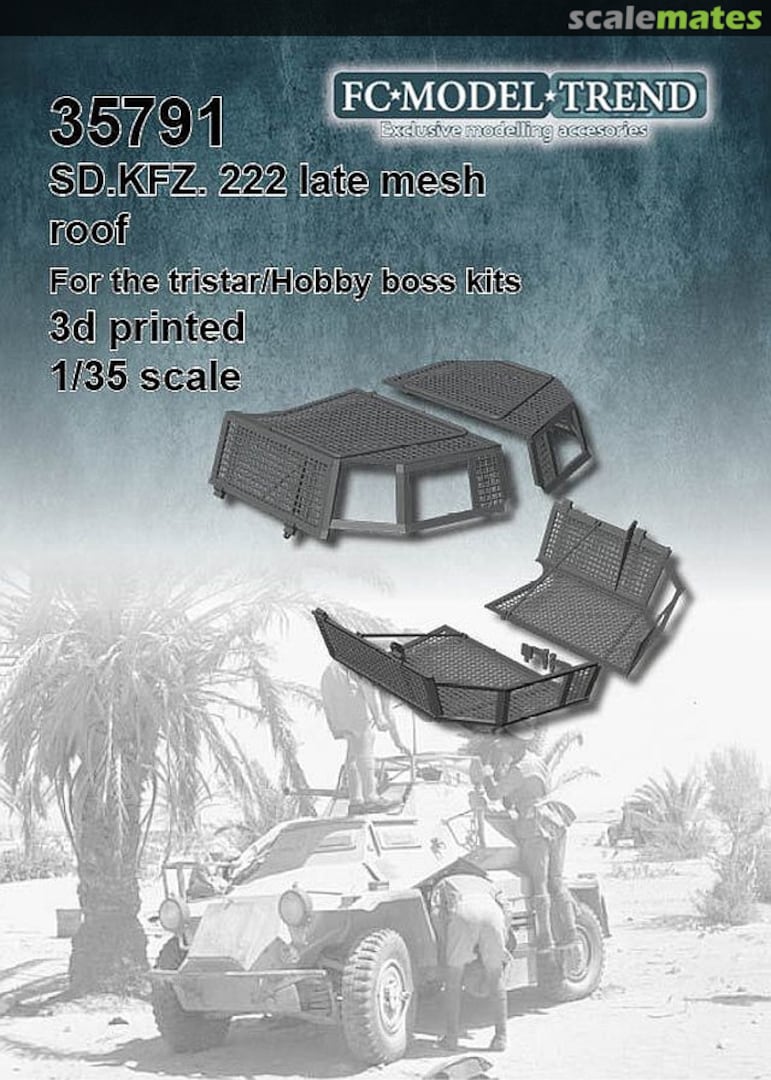 Boxart Sd.Kfz. 222 late mesh roof 35791 FC Model Trend