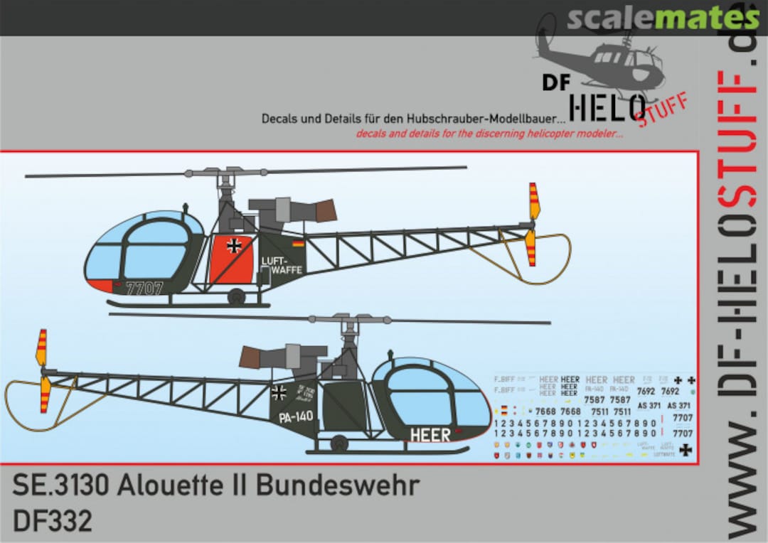 Boxart SE.3130 Alouette II Bundeswehr DF33232 DF HeloStuff