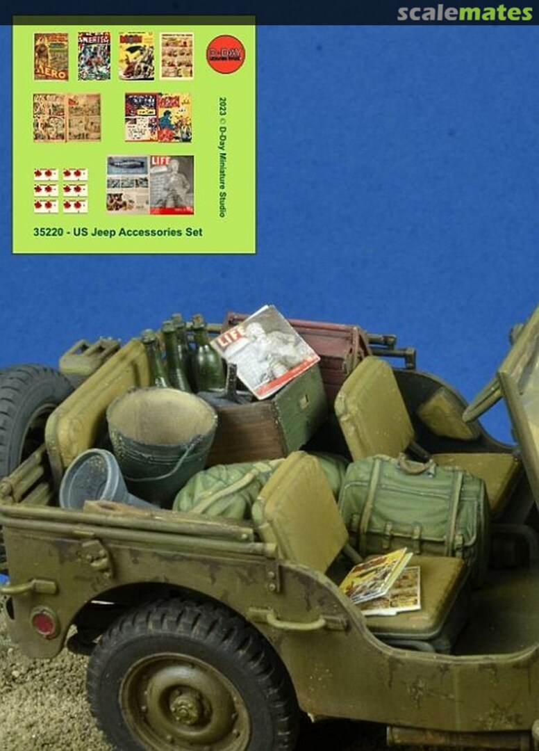 Boxart WWII US Jeep Accessories Set 35220 D-Day Miniature Studio