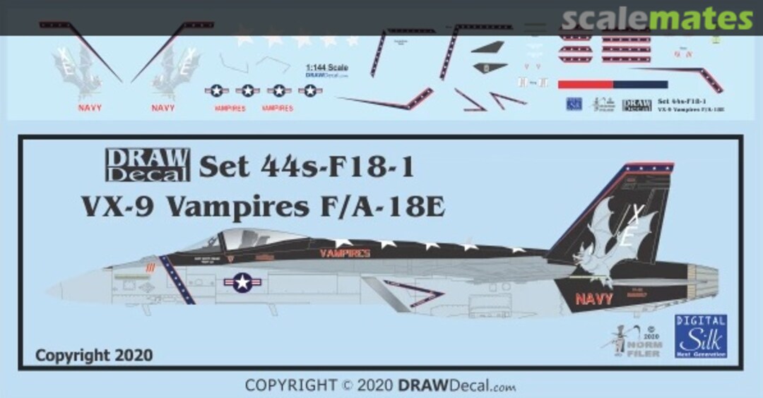 Boxart VX-9 Vampires F/A-18E 44-F18-1 Draw Decal