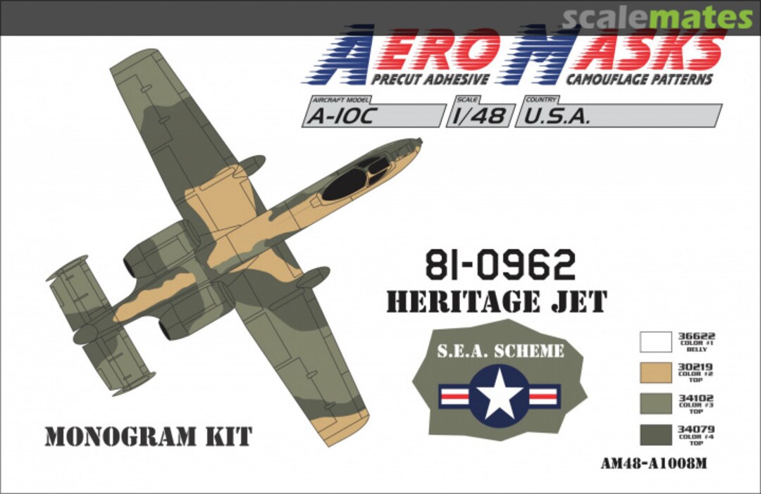 Boxart A-10C USA HERITAGE JET AM48-A1008M AeroMasks