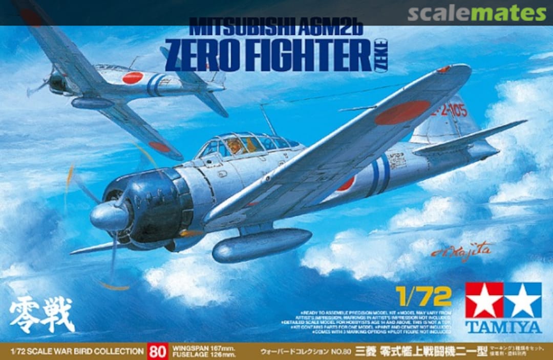 Boxart Mitsubishi A6M2b Zero Fighter 60780 Tamiya