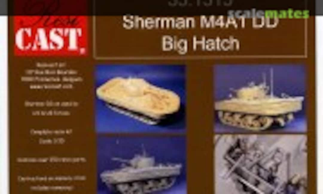 1:35 Sherman M4A1 DD Big Hatch &amp; Lowered Screen (Resicast 35.1315)