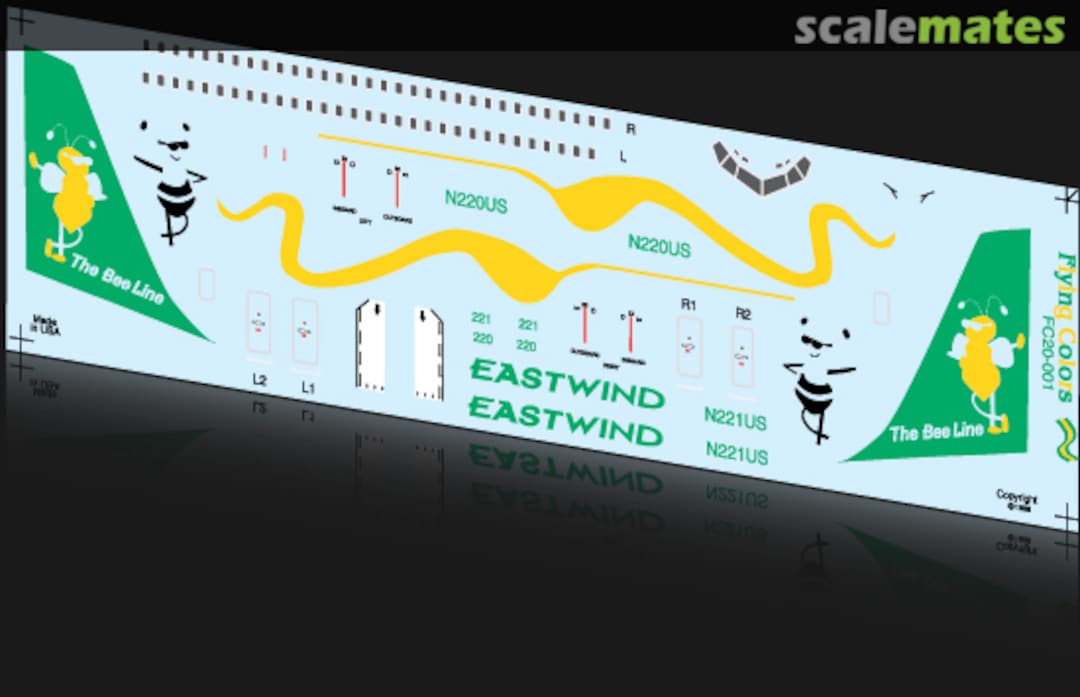 Boxart Boeing 737-2H5 FC20-001 Flying Colors