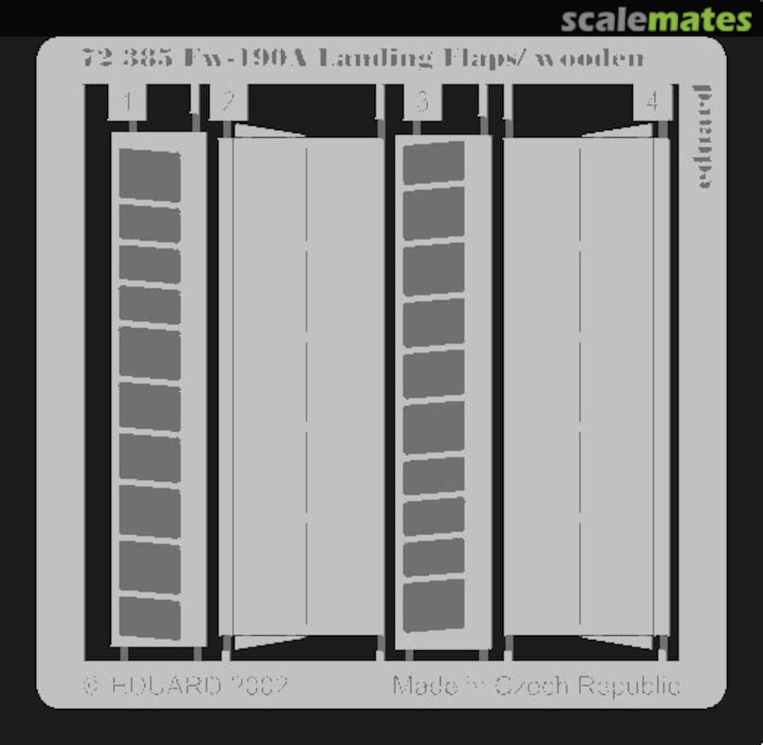 Boxart Focke Wulf Fw 190A Landing Flaps/wooden 72385 Eduard
