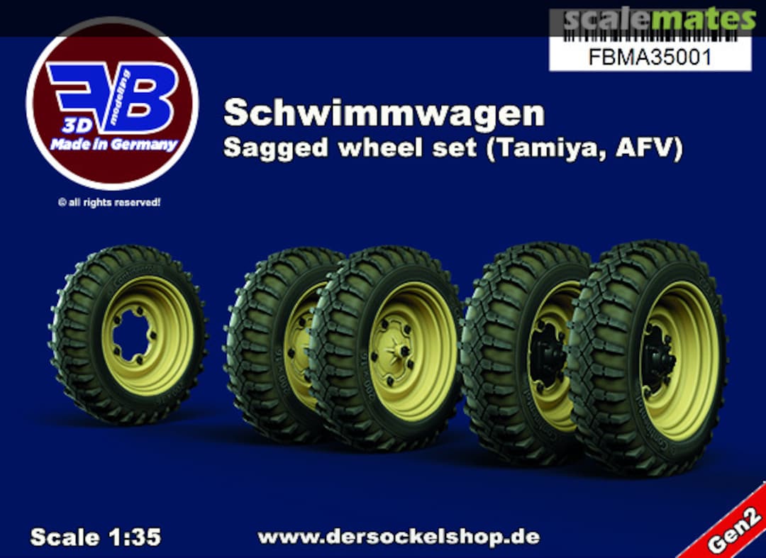 Boxart Schwimmwagen; sagged wheel set FBMA35001 FB Modelling