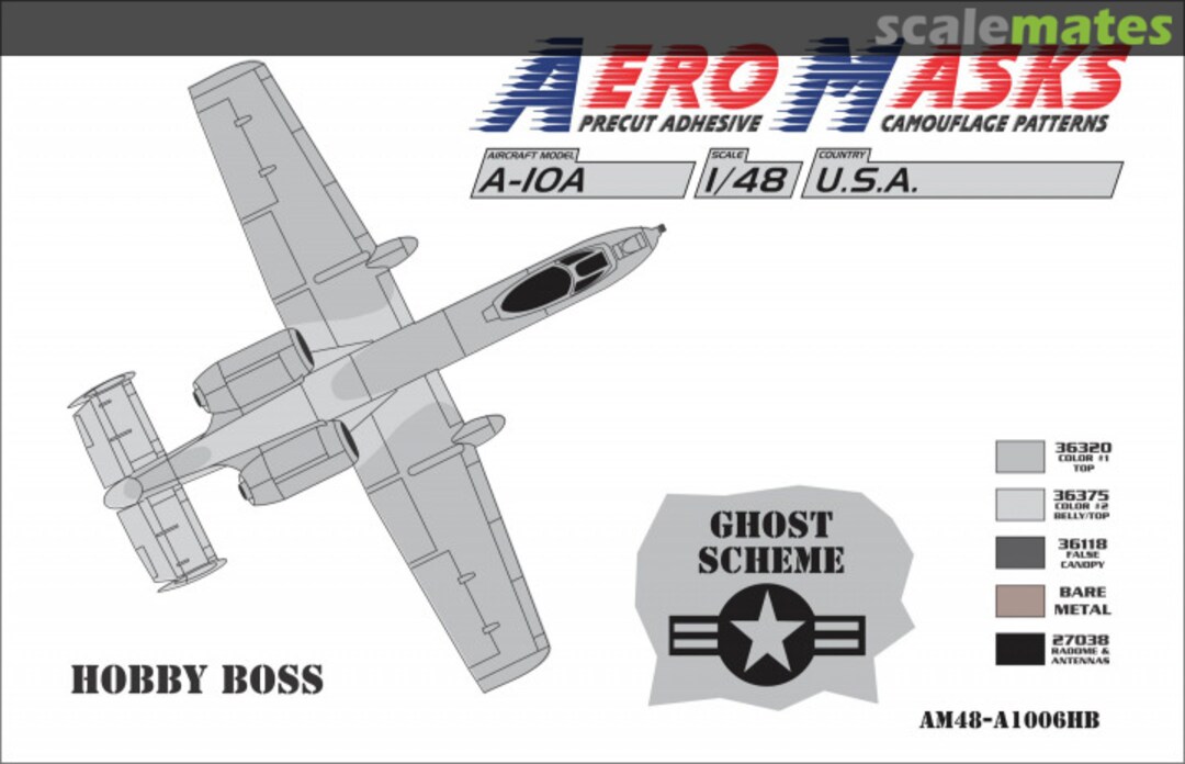 Boxart A-10A USA GHOST Scheme AM48-A1006HB AeroMasks