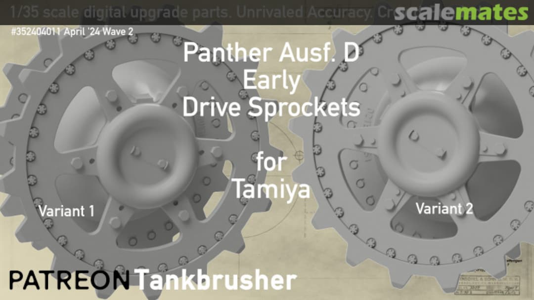 Boxart Panther Ausf. D Early Drive Sprockets 352404011 Tankbrusher Scale Modeling