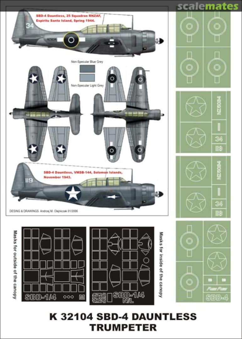 Boxart SBD-4 Dauntless "RNZAF & USMC" K32104 Montex