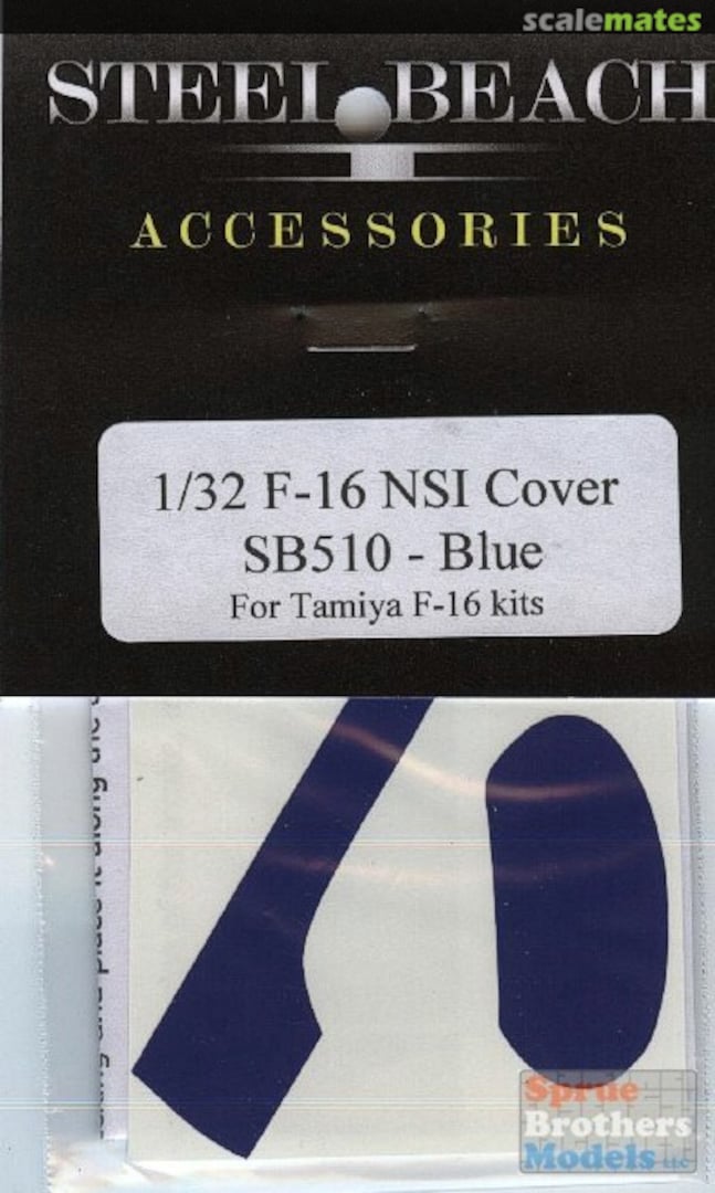 Boxart Blue F-16 Falcon NSI (Small Mouth) Cover 33010 Steel Beach