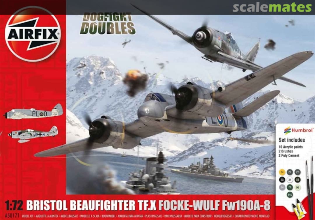 Boxart Bristol Beaufighter TF.X & Focke-Wulf Fw190A-8 A50171 Airfix