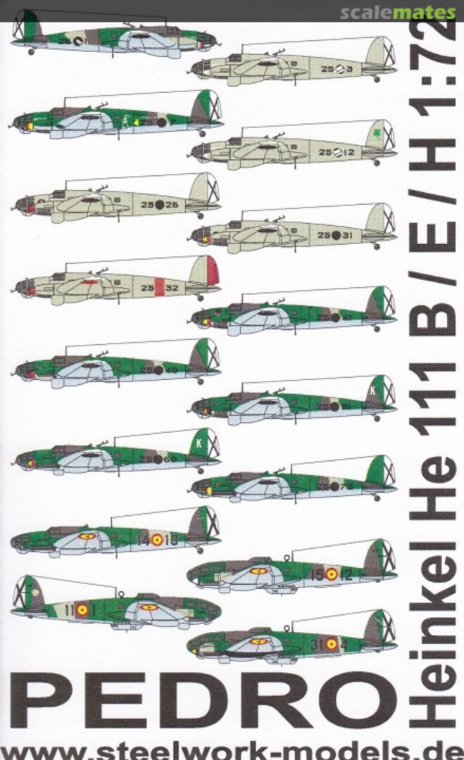 Boxart PEDRO Heinkel He 111 B/E/H SD7201 Steelwork Models