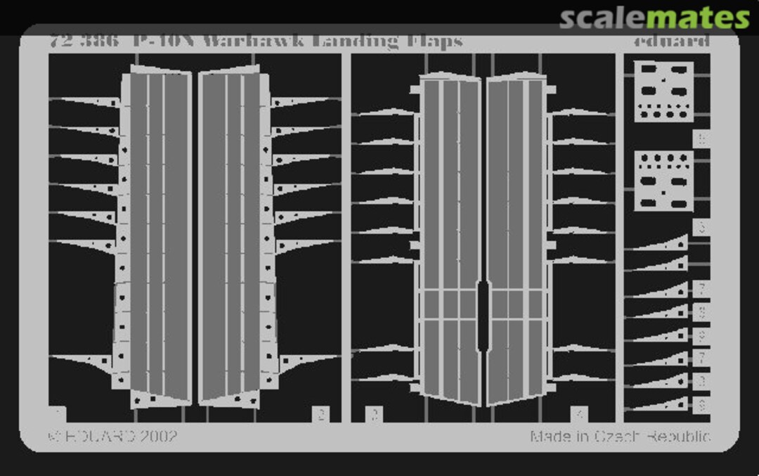 Boxart P-40N landing flaps 72386 Eduard