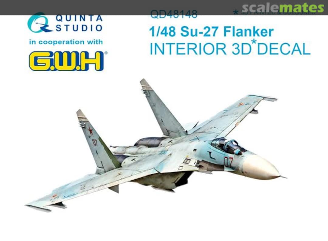 Boxart Su-27 Flanker B interior 3D decals QD48148 Quinta Studio