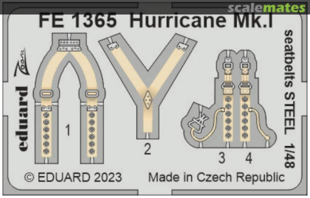 Boxart Hurricane Mk.I seatbelts FE1365 Eduard